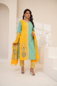 Mustard Yellow Khaddar Three Piece (Winter Collection – Unstitched)