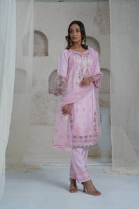 Coral Pink Lawn Digital Print Three Piece (Summer - Unstitched)